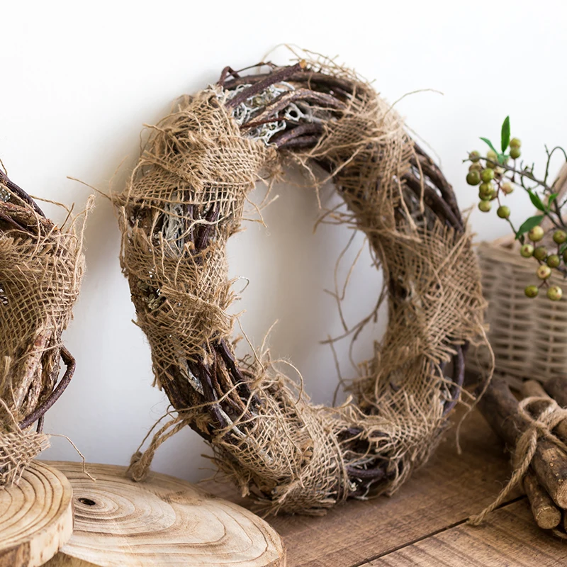 

Idyllic Living Room DIY Garland Dining Room Wall Wall Decorations Plant Wall Creative Pendant Vine Ring Ring Wall Decorations