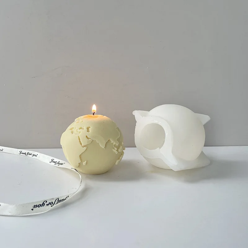 Силиконовая форма в форме земли для свечей силиконовая самостоятельной