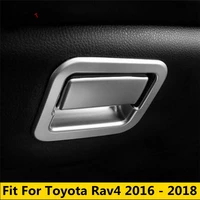 the co pilot glove box switch decoration sequin cover trim for toyota rav4 rav 4 2016 2017 2018 abs chrome accessories interior