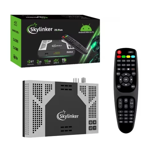 Фото [Подлинный] Skylinker Z8 Plus Android OTT + DVB-S2 T2 Гибридная ТВ-приставка Super etv pro BT Remote 5G FTA Спутниковые терморессистенные ТВ-приемники №5