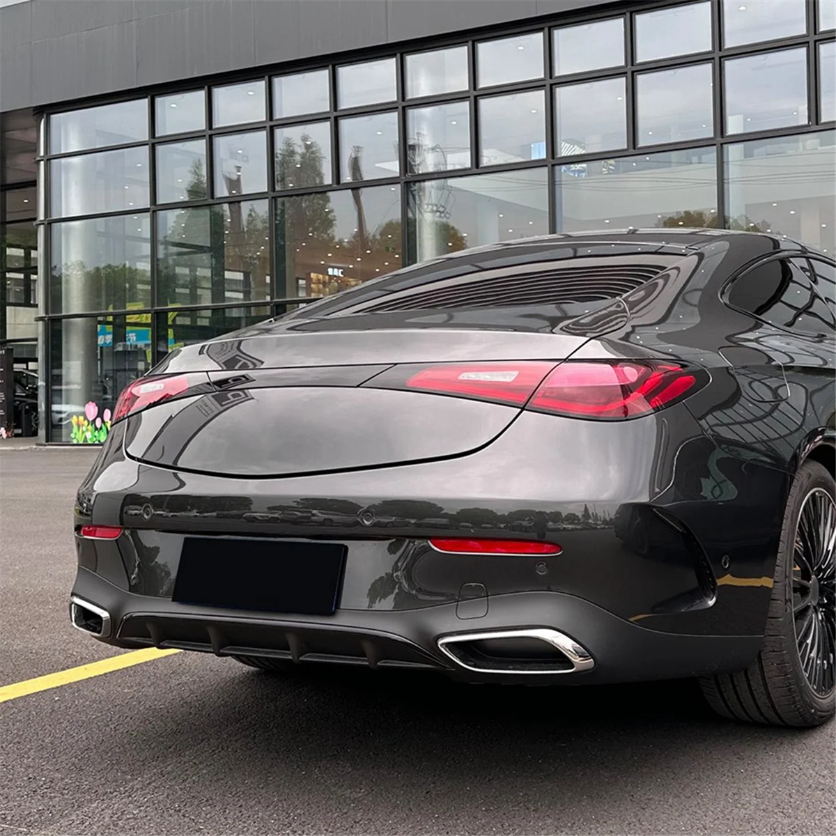 Отделка автомобильной выхлопной трубы наклейки на крышку для Mercedes-Benz CLE Coupe C236 2024 +