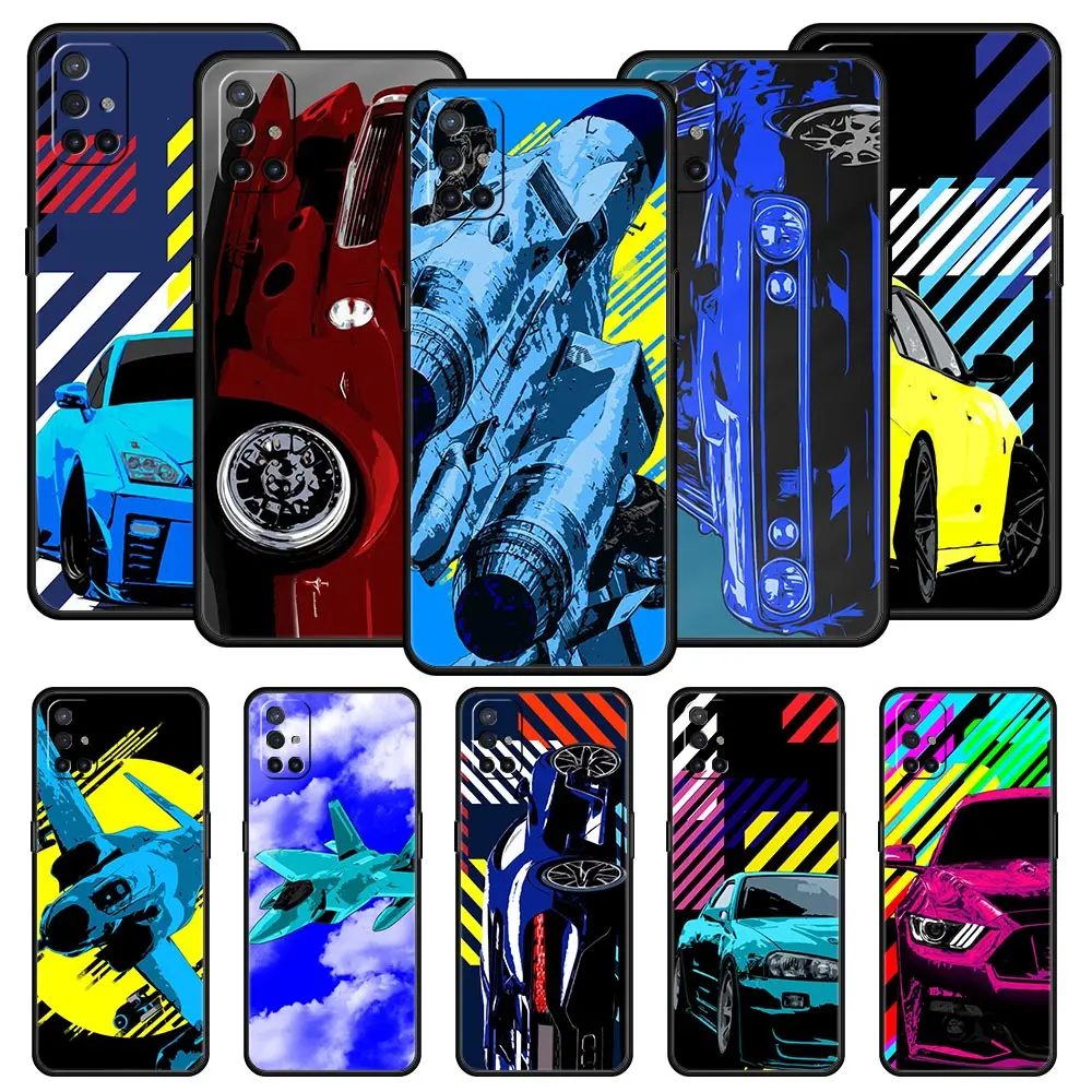 

JDM Sports Car Lamp Aircraft Phone Case For OnePlus 10 9 Pro 9T 10R 9R 9RT 8T 8 7 6T 7T Nord 2T CE 2 5G N200 N10 N100 Soft Cover