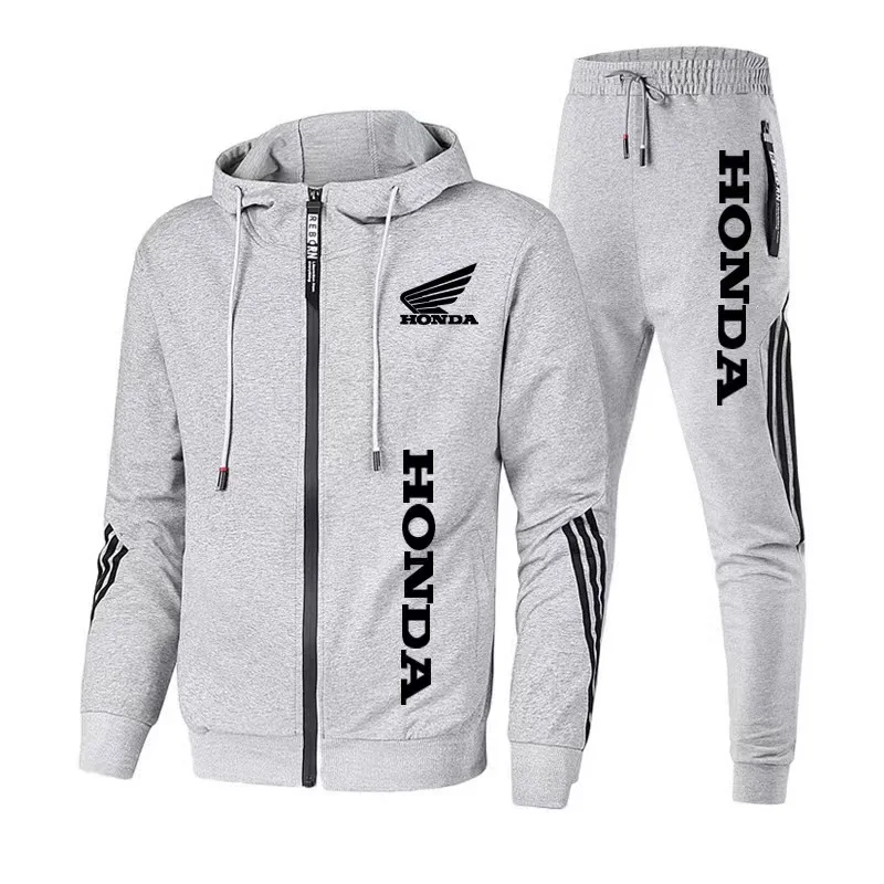 2023 Honda Motorcycle Honda Automobile Wing Printed Cardigan Zipper Hooded Cotton Spring Autumn Winter Men's Casual Coat