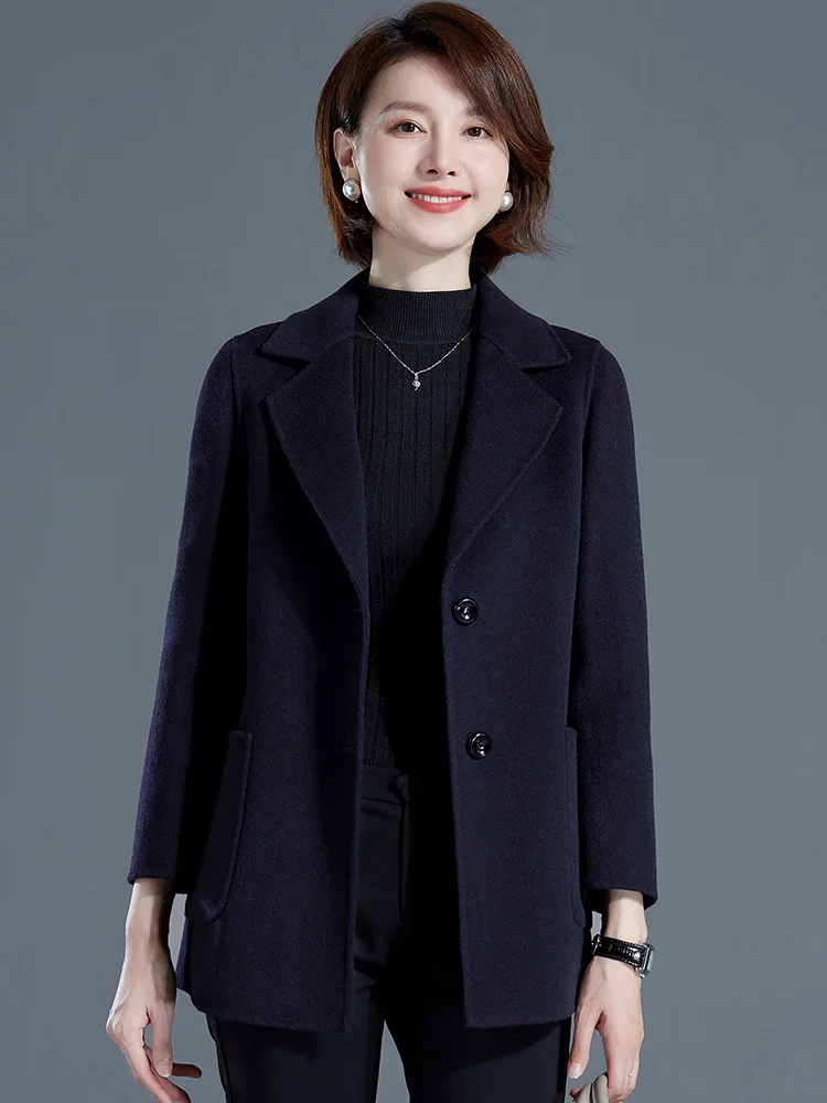 Double-sided Cashmere coat Women Mid-Length 2024 Autumn and Winter off Season New Popular Double-Faced Woolen Goods High end ...