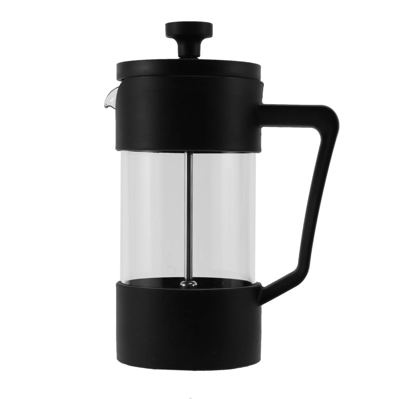 

French Press Coffee & Tea Maker, Thickened Borosilicate Glass Coffee Press Rust-Free and Dishwasher Safe,Black
