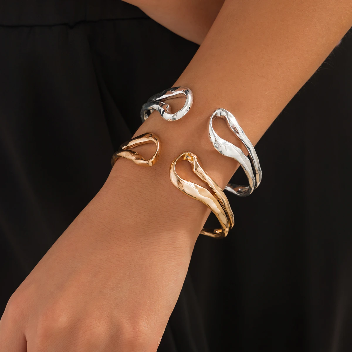 SHIXIN Проектирование нерегулярной геометрические Открытые Браслеты для женщин