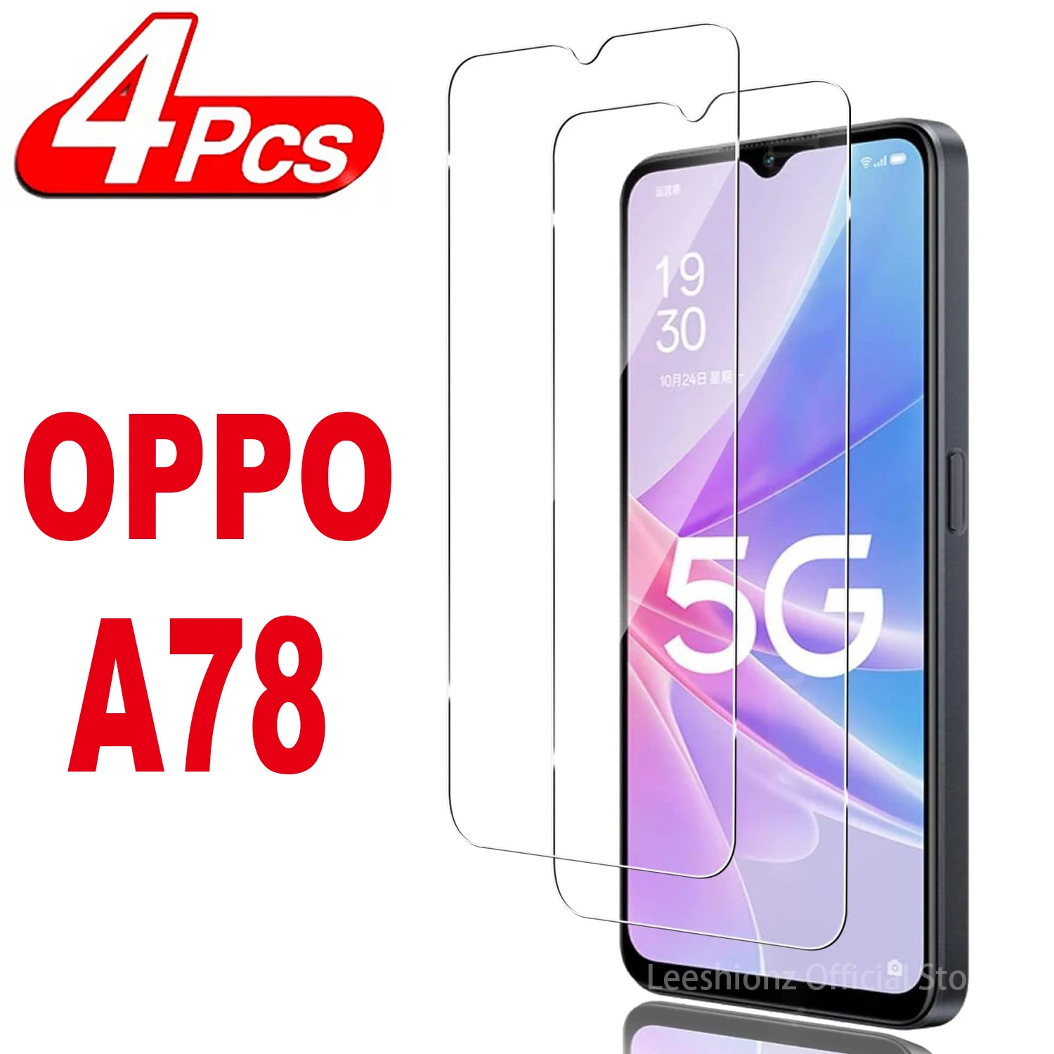 

2/4Pcs Screen Protector Glass For OPPO A78 Tempered Glass Film