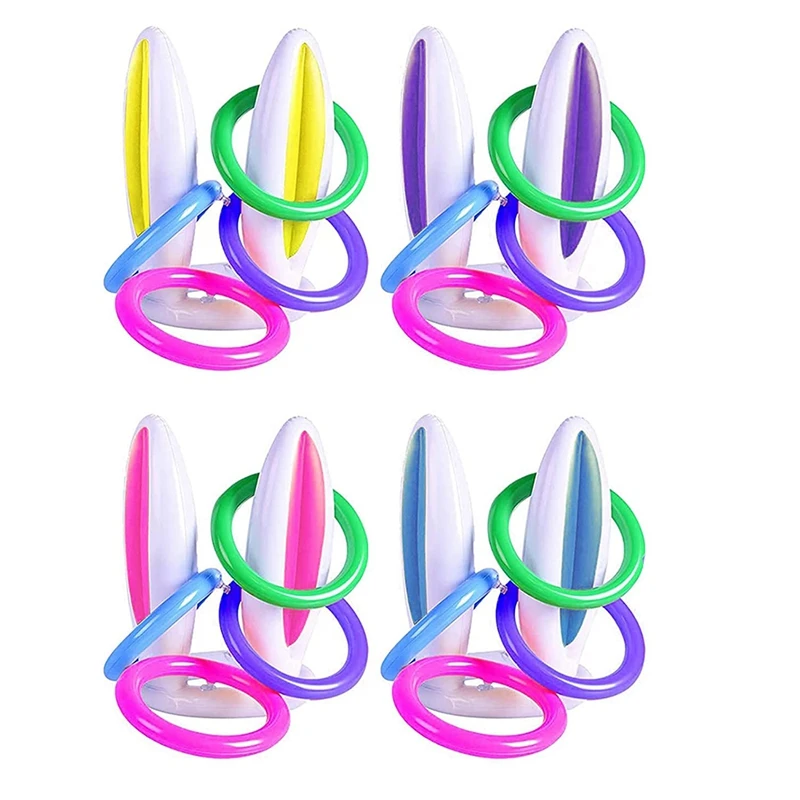 

Easter Inflatable Bunny Ring Toss Game,Easter Rabbit Ears Ring Toss Party Games Inflatable Toys Gift