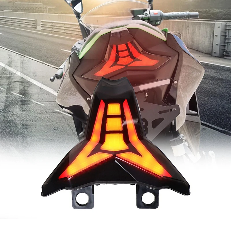 Светодиодные дымчатые задние фонари для Kawasaki Ninja 400 2018-2024 стоп-сигналов разрыва с