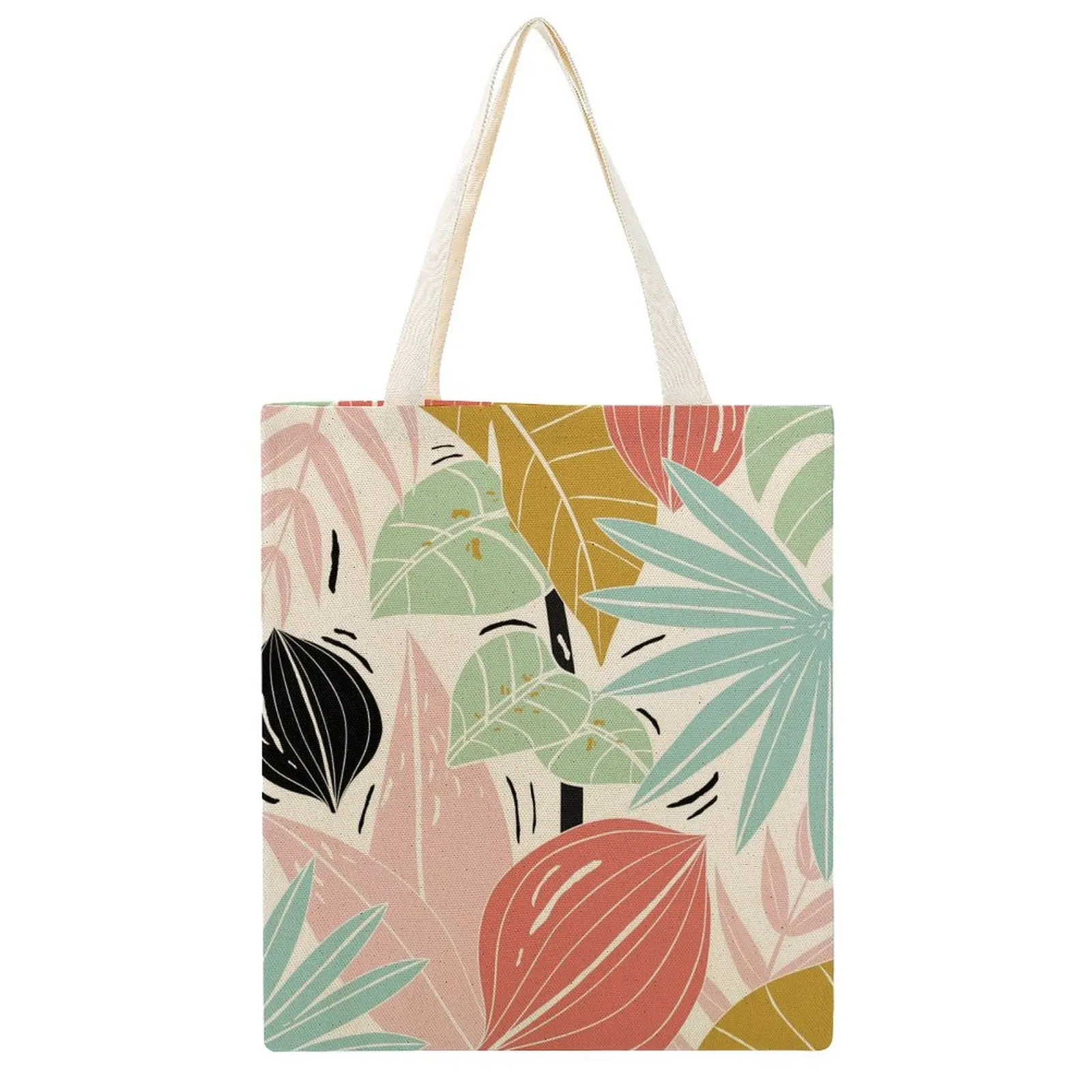 

Customized Canvas Bags Shopper Shoulder Bag Fashion Folding Women Big Size Handbag Tote Casual Large Capacity Printed Tote Bag