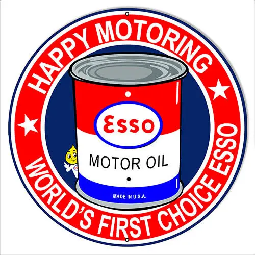 Esso лучший выбор в мире Репродукция металлический знак 14 круглых