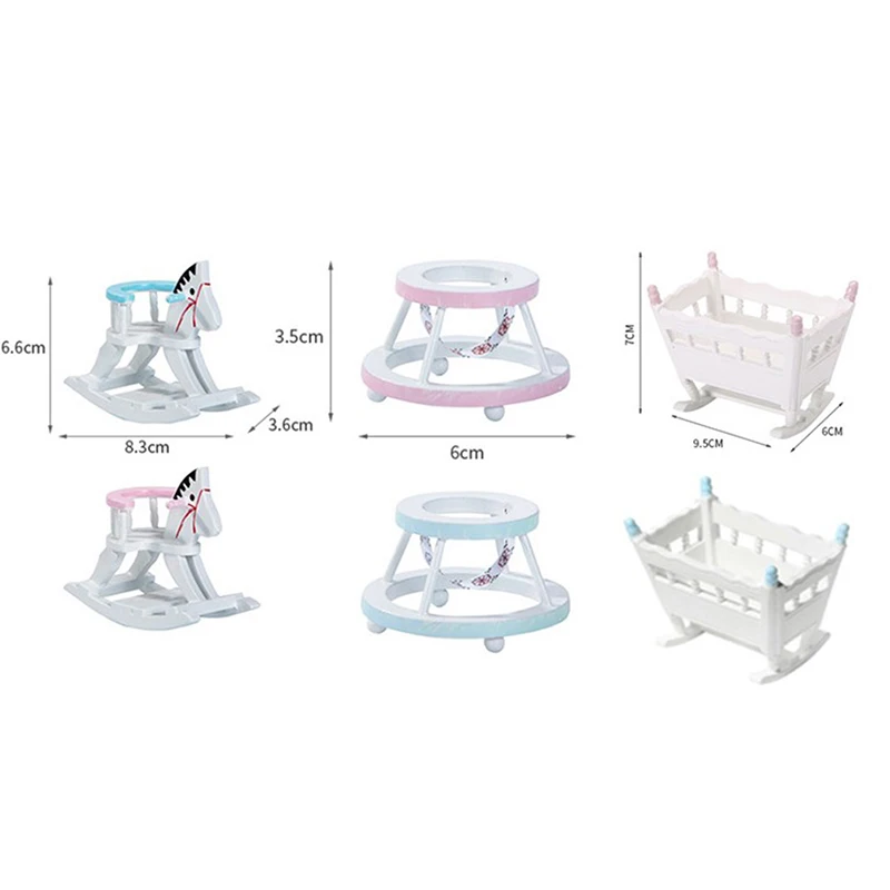 

1:12 мини-мебель для кукольного домика набор детской комнаты люлька для детей