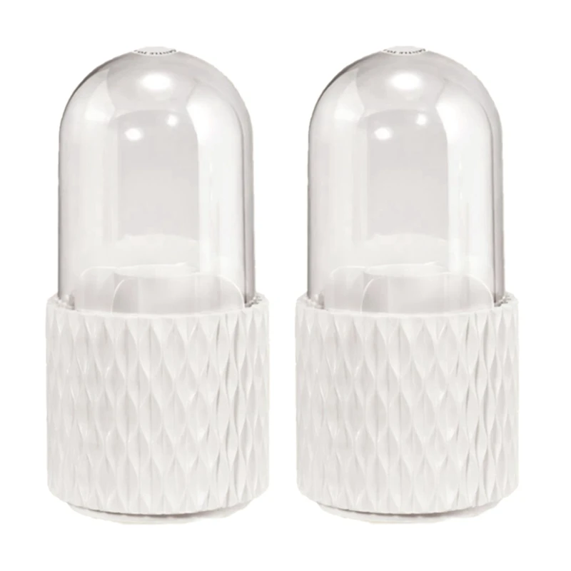 

2Pcs Dustproof & Waterproof Storage Make Up Brush Organizer Storage With Lid For Vanity And Bathroom