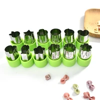 12pcs butterfly flower cutter stainless steel vegetable fruit cutter shape cutter set biscuit printing die complementary tools