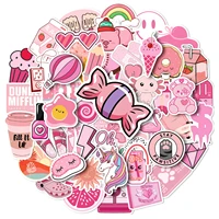 103050pcs cartoon pink cute style vsco girl stickers for laptop skateboard luggage refrigerator notebook luggage toy sticker