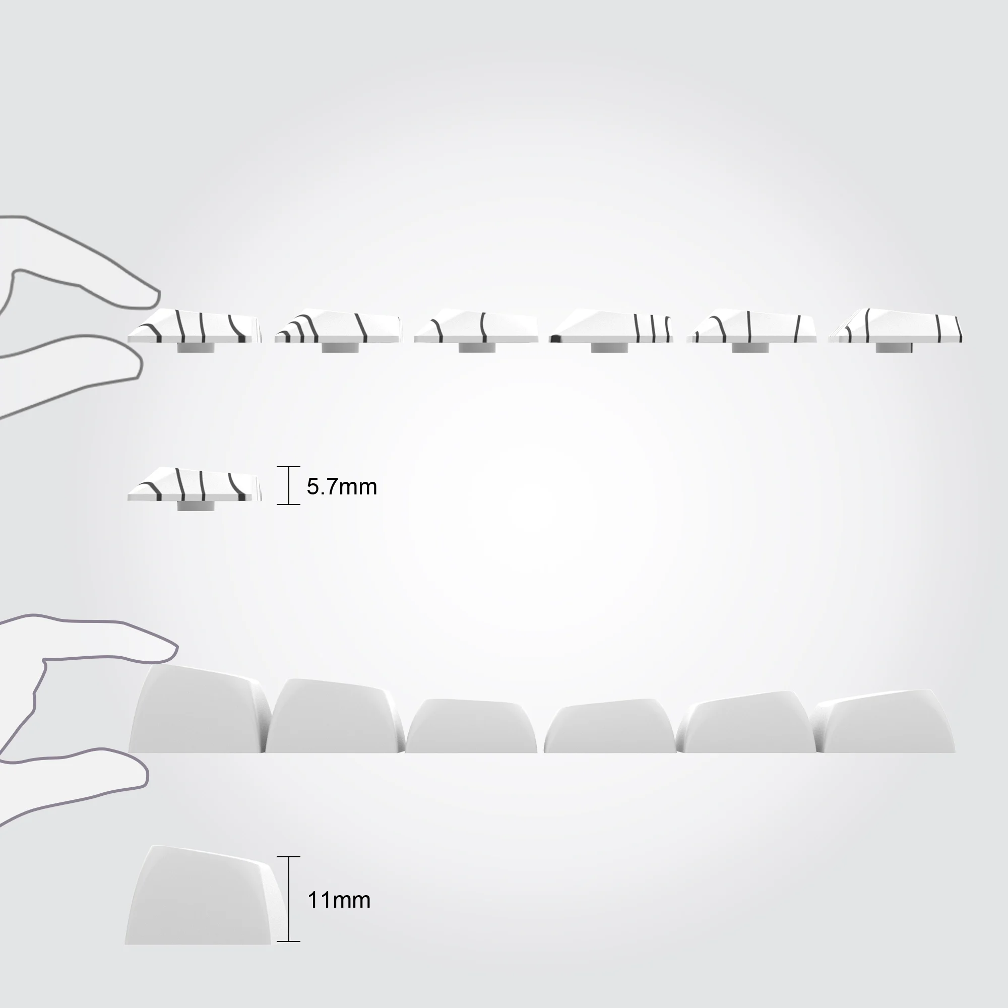 131 клавиш пятисторонние красящие клавиши Sub топографическая тема