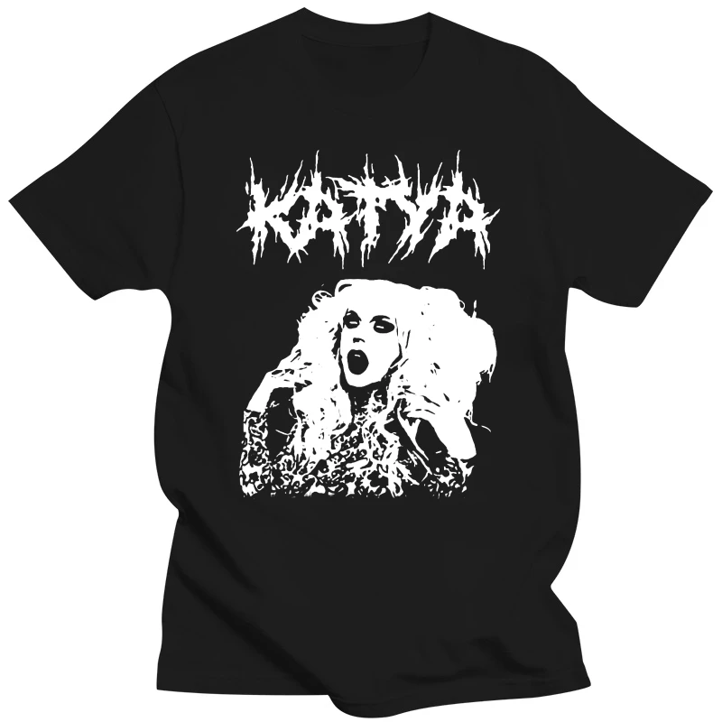 Мужская футболка, летняя футболка для мужчин, футболка с юмором, Katya Zamolodchikova, Мужская одежда, мужская модная повседневная черная футболка