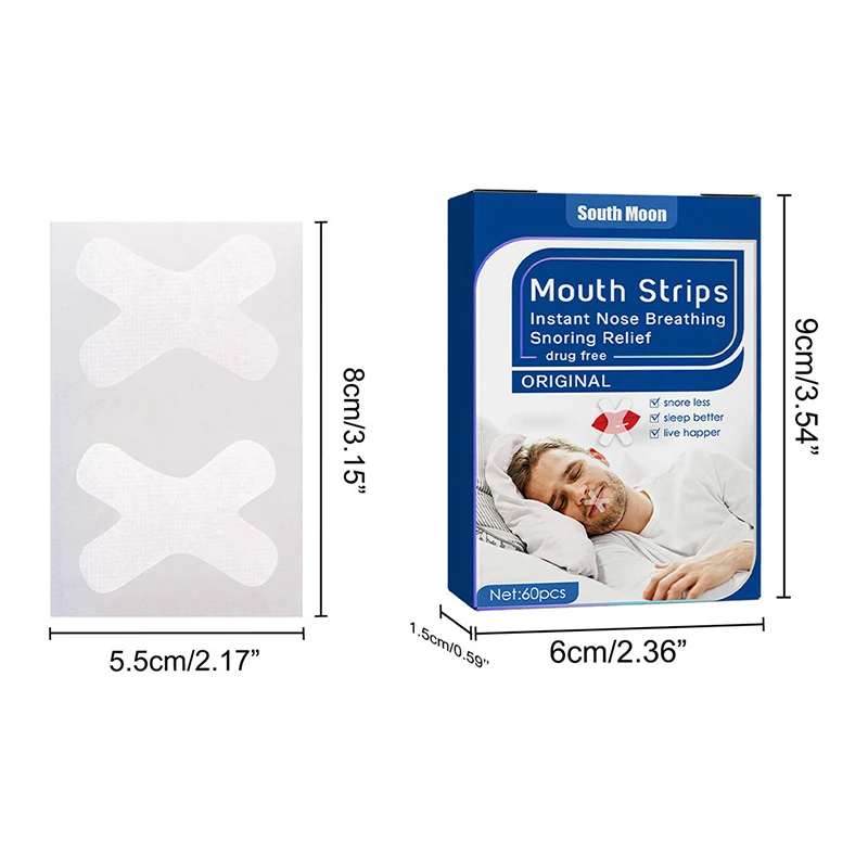 60 шт. пластырь от храпа для здорового сна |