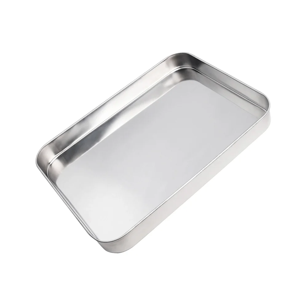 

Baking Pan Tray Steel Rectangular Stainless Sheet Oven Cookie Plate Metaltrays Pans Deep Lasagna Cake Dish Steaming Bakeware