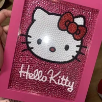 hellokitty diamond painting full diamond sticker hello kitty hello kitty children handmade diy decoration birthday gift