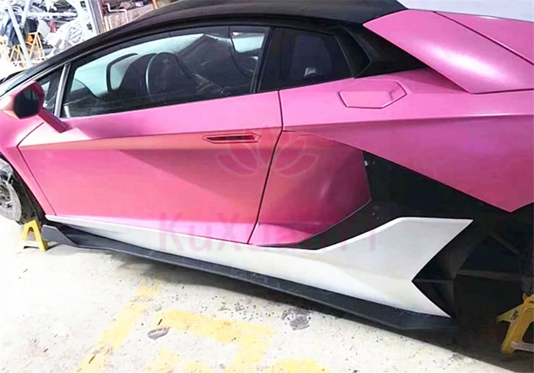 Фото Для Lamborghini Aventador LP700 LP720: комплект обвеса SVJ из полукарбона, боковые юбки, передний и задний бамперы, спойлеры. №3