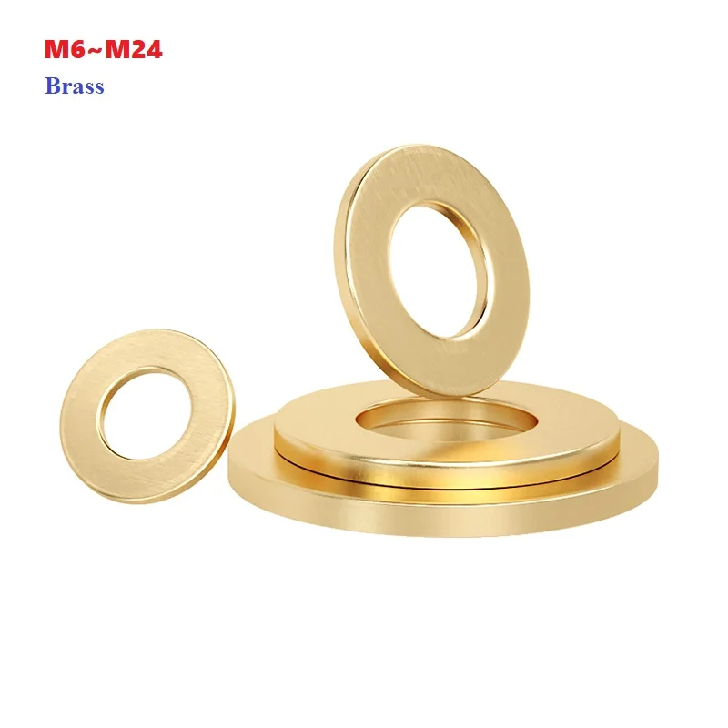 GB97 M6 M8 M10 M12 M14 M16 M22 M24 Плоская латунная шайба Уплотнительное кольцо Твердая латунная прокладка Oring Прокладка Медная металлическая мезонная прокладка Прокладка