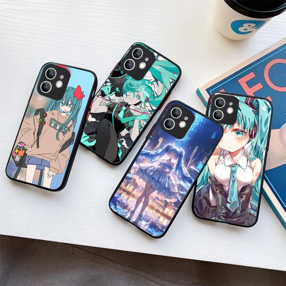Черный силиконовый чехол WBA-14 Hatsune-Miku для OPPO A3 5 9 15 16 17 38 40 52 53 54 57