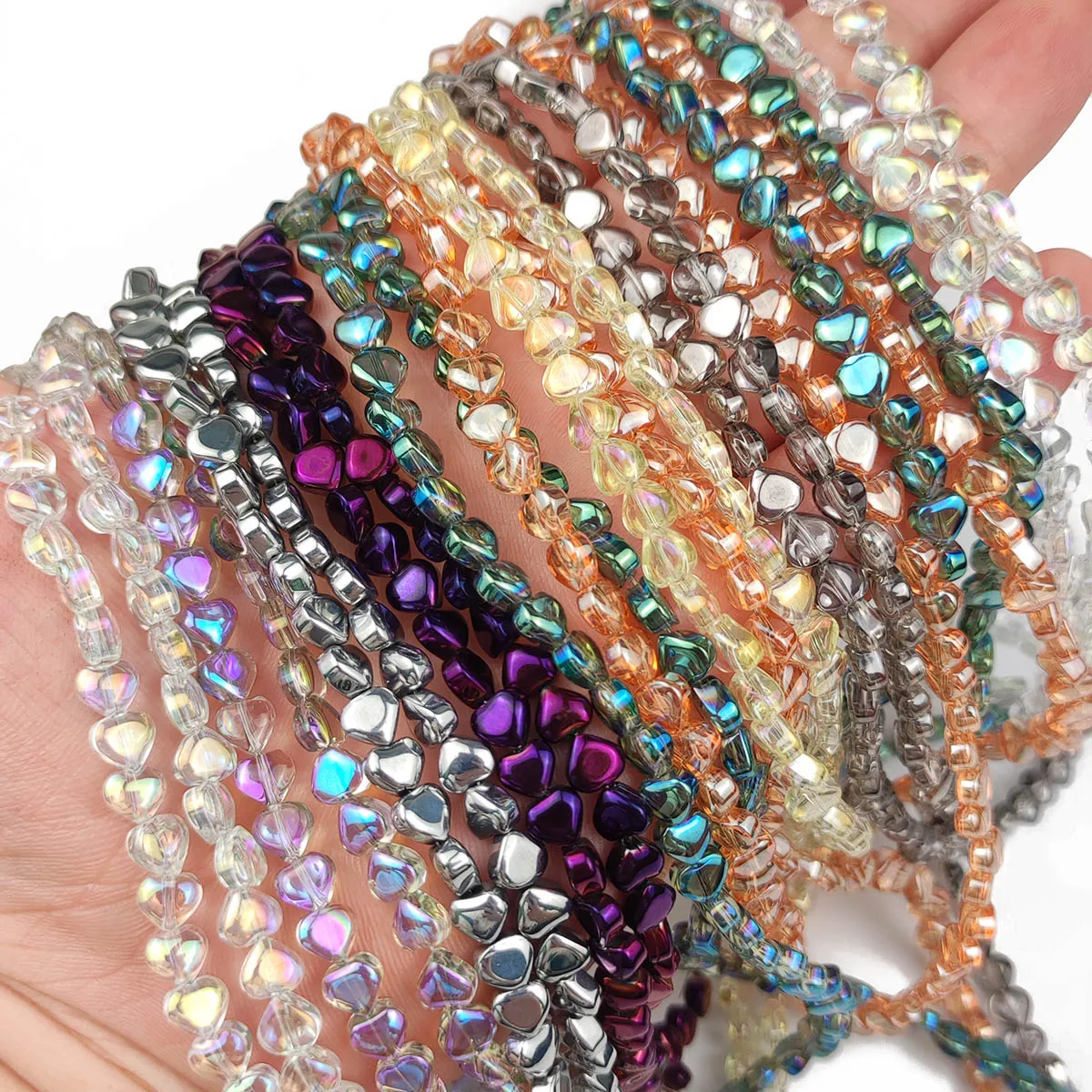 6 мм 105 шт. в форме сердца Хрустальное стекло AB цветное покрытие сделай сам бусины