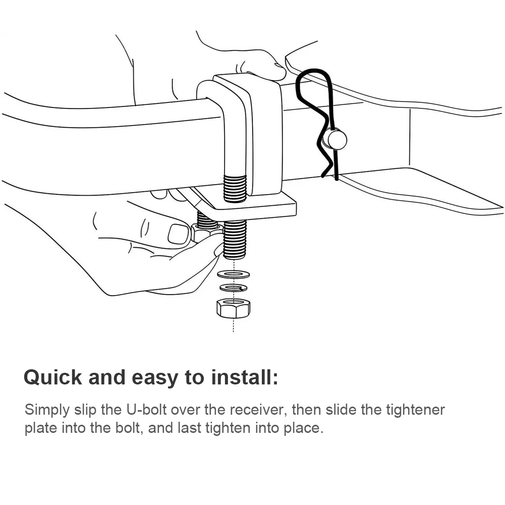 2-дюймовый Зажим Для Буксировки Прицепа С Защитой От Pogo Сверхмощный U-образный