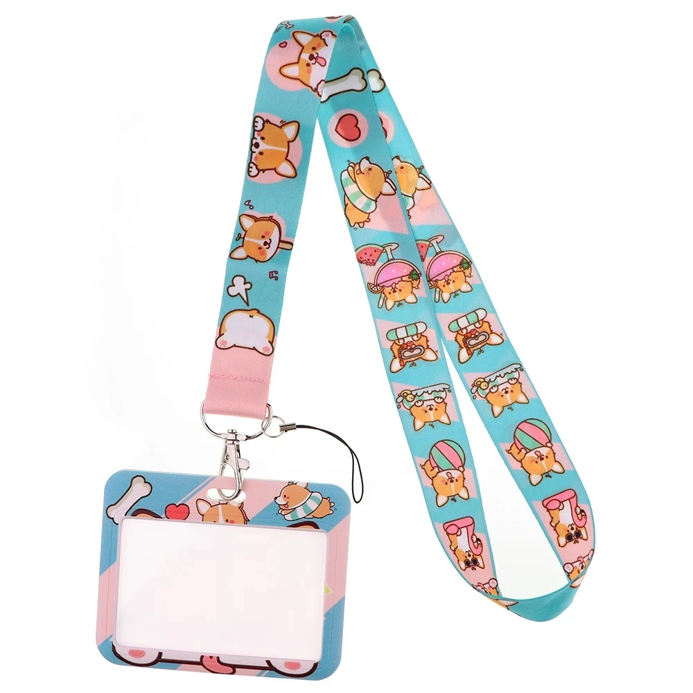 Брелок для ключей B0668 милый мультяшный корги на шею ремешки держатель