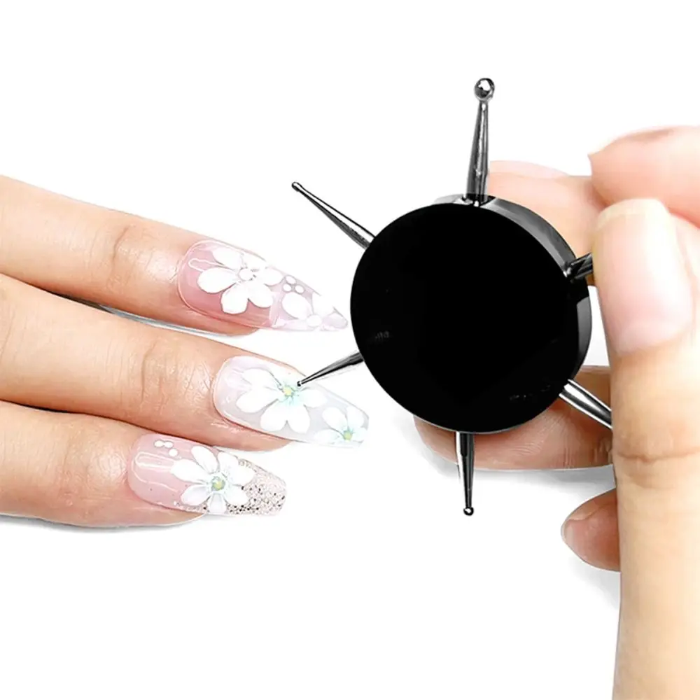 

Black 6 Head Nail Point Nail Tools Point Drill Pen Nail Drill Point Dot Painting Nail Art Dotting Tools