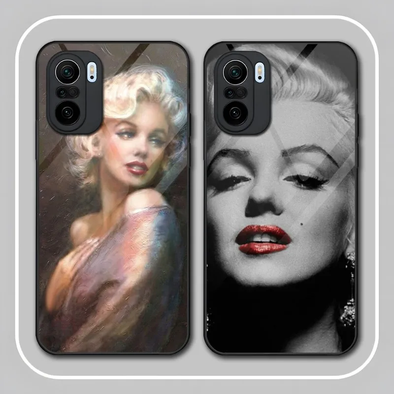 

Marilyn Monroe Phone Case Tempered Glass For Redmi K40 K20 K30 K50 Proplus 9 9A 9T Note10 11 T S Pro Poco F2 X3 NFC Cover