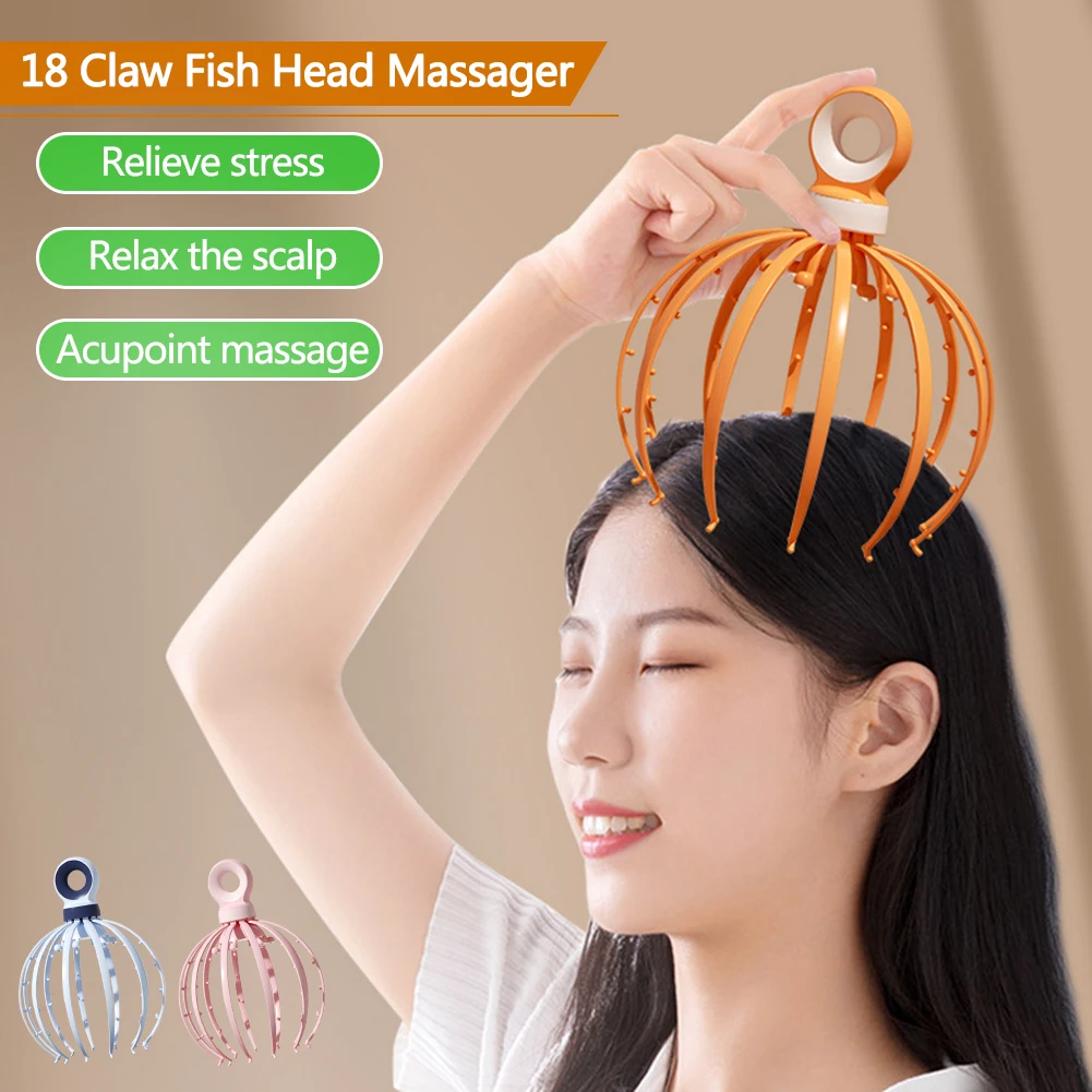 

Handheld Hair Massager Relaxation Claw Head Scratcher Capillary Stimulation Blood Circulation Promotion Gift for Family Friends