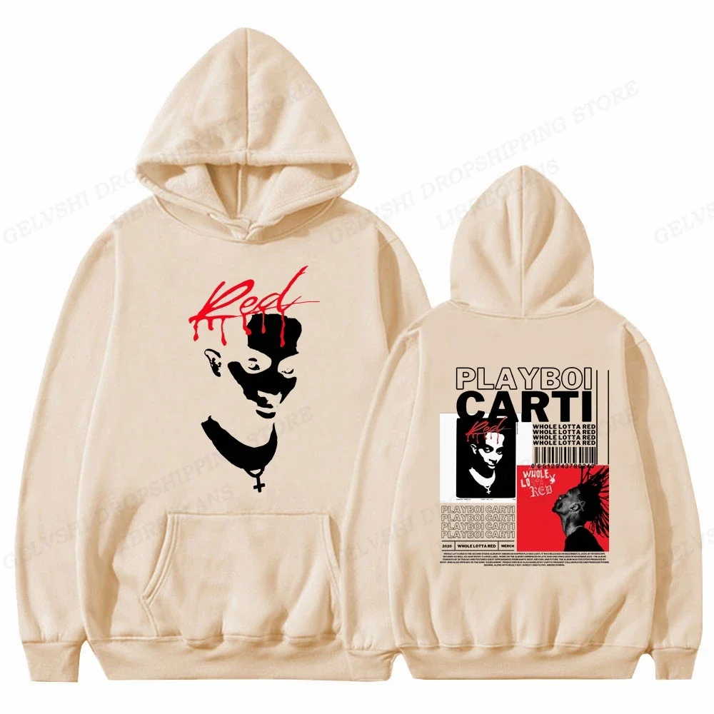 Men's hoodie Oversized sweatshirt Rapper menswear punk Playboi Carti Retro Harajuku coat Tracksuit Christmas sweater