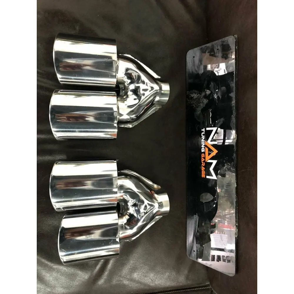 Для Mercedes C W204 C63 стиль двойной наконечник выхлопной системы выхлопная труба из