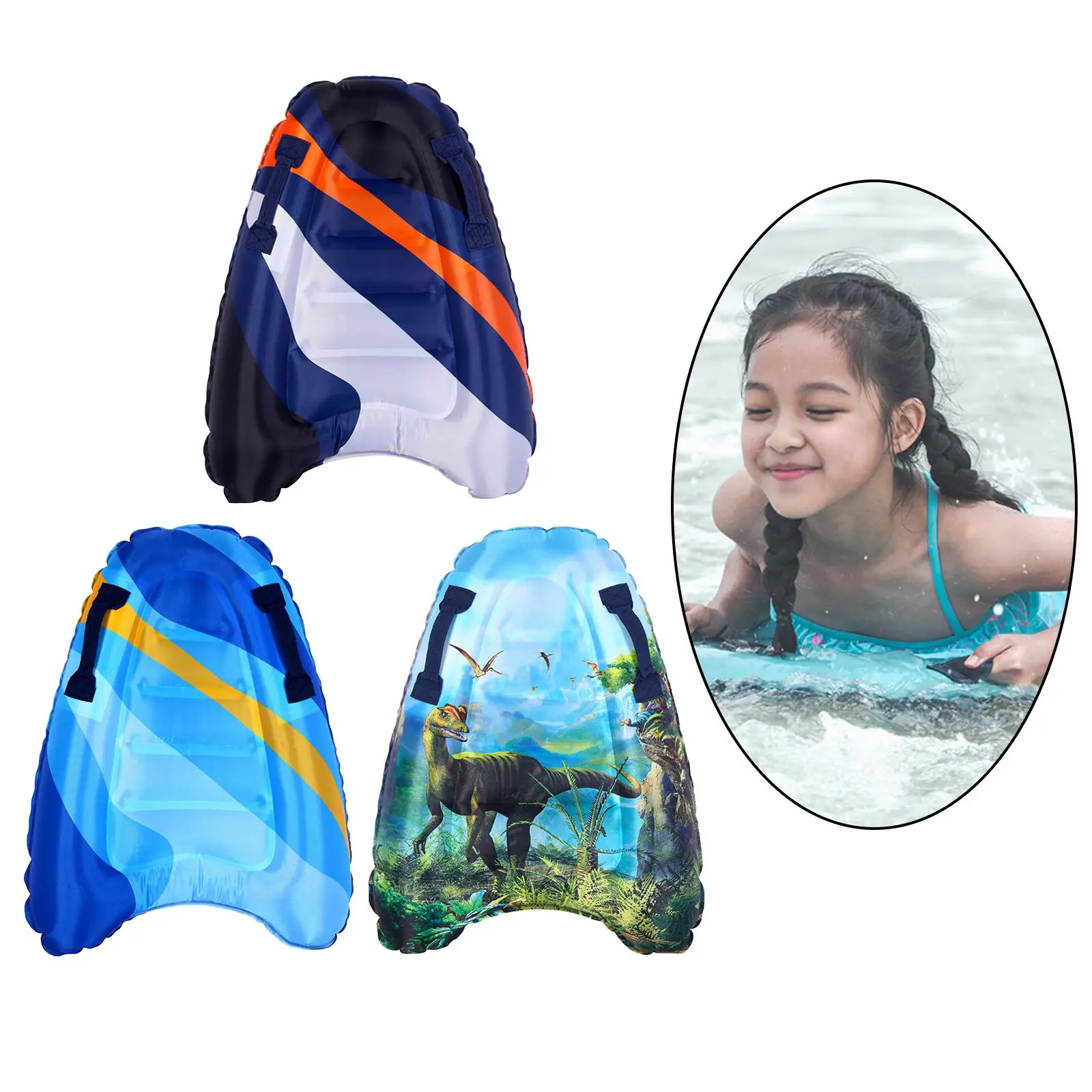 

Inflatable Body Boards for Kids Swimming Pool Floating Toys, Learn to Swim Water