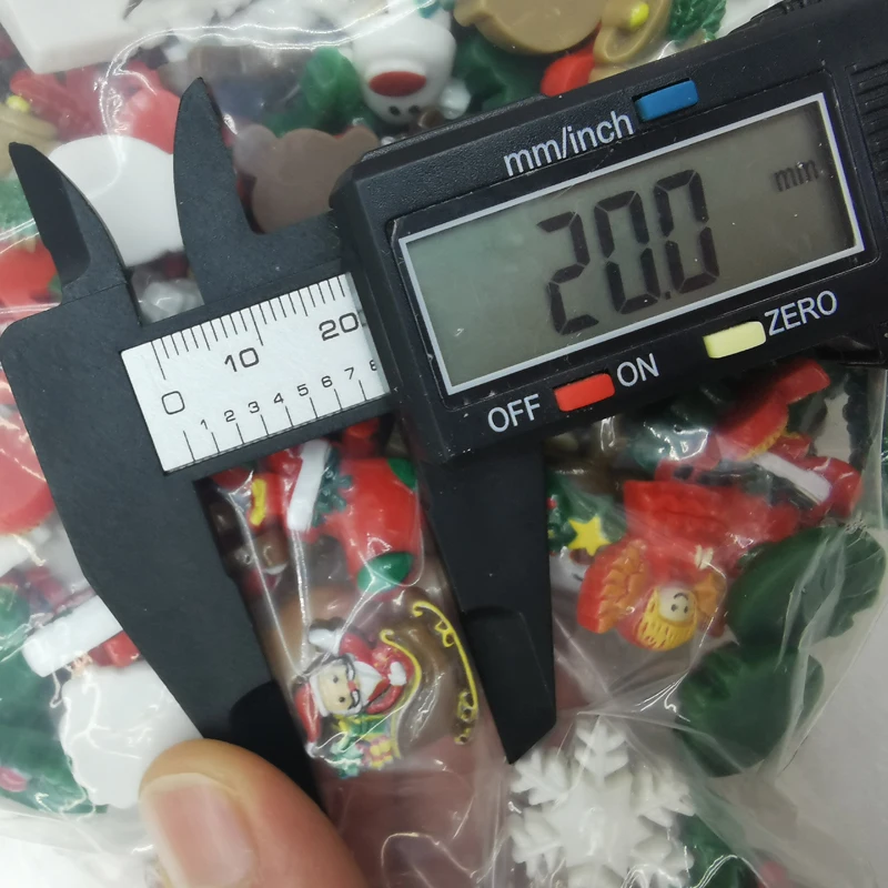 500 шт. diy 20 мм Рождественская елка Санта Смола Украшение с плоской спинкой для
