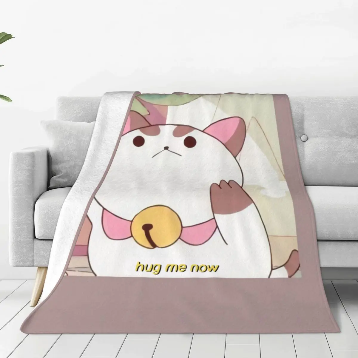 

Hug Me Now Bee And Puppycat Blanket Velvet Lightweight Thin Throw Blankets for Bedroom Sofa Bedroom Quilt