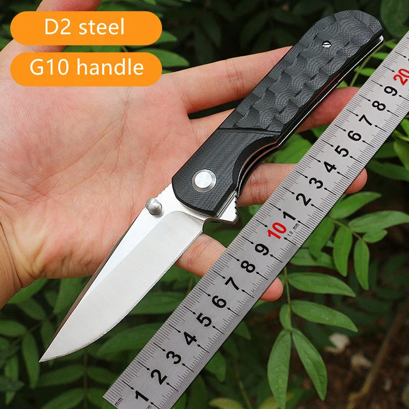 

SAMSEND GW008 складной нож D2 лезвие G10 Ручка Кемпинг Охота Выживание Рыбалка Открытый тактический самооборона Flipper EDC нож