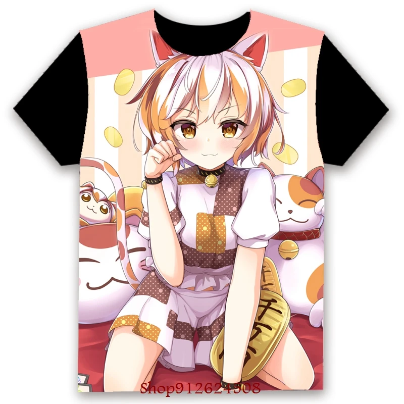 Футболка Мужская/Женская с 3D-принтом Аниме TouHou Project Повседневная Свободная