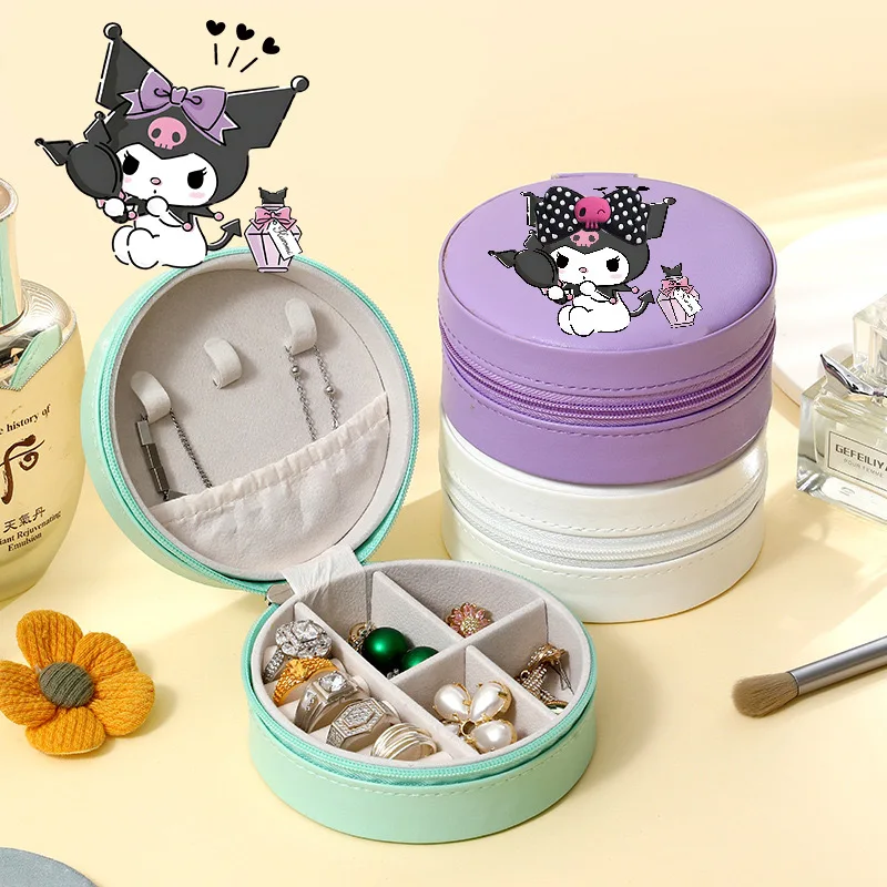 Sanrio Kawaii Hello Kitty Girl Шкатулка для драгоценностей My Melody Kuromi Аниме Мультфильм Мода