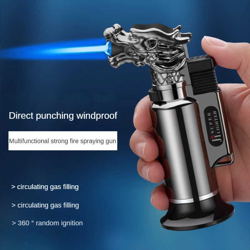 

Welding Torch Lighters Dragon Jet Gun Ignition Butane Lighter Cigar Candle Gas Stove Gadgets Household Outdoors Flamethrower