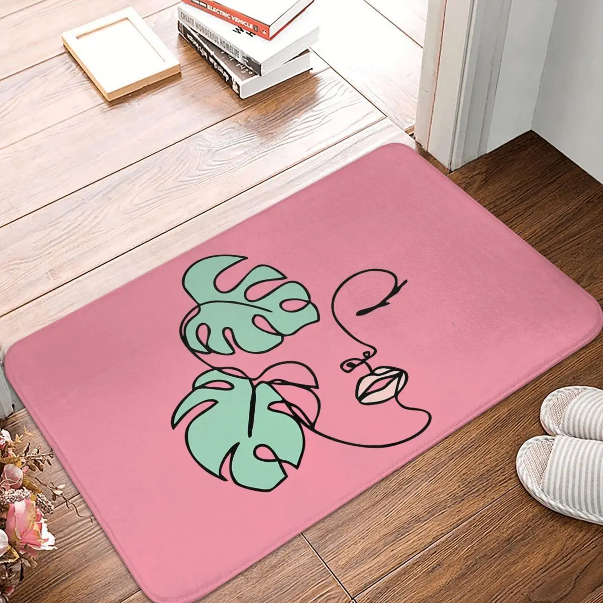 

Flower Woman, Abstract Flower Women Doormat Rug carpet Mat Footpad Bath mat Non-slip toilet Balcony Parlor durable Washable