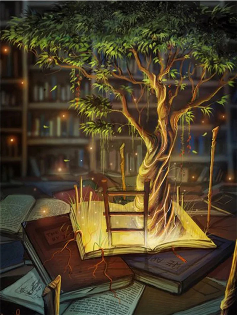 Library tree. Волшебная книга. Волшебство чтения. Книга арт. Книга Волшебный мир.