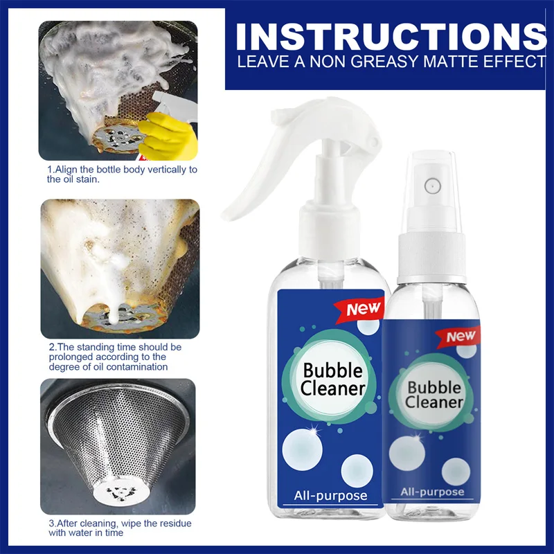 

Kitchen heavy oil foam cleaner Oil clean hood stove decontamination and oil removal