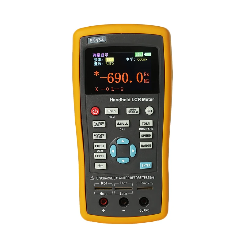 

Digital LCR Meter Handheld Portable Inductance Capacitance and Resistance Measuring Tester Tools ET430 ET431 ET432 ET433