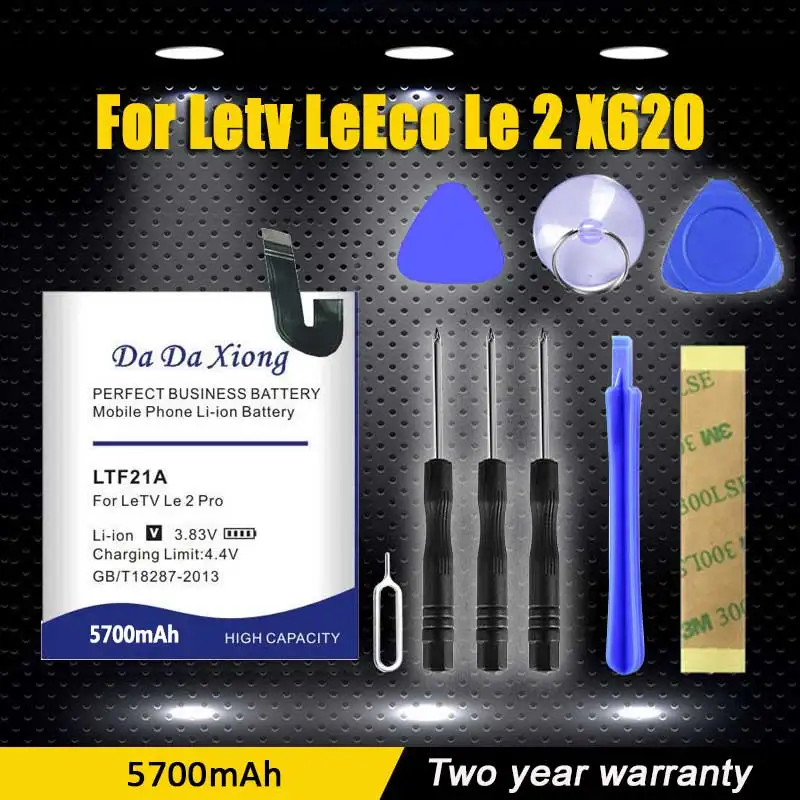 

High Capacity 5700mAh LTF21A Battery For Letv Eco X620 Replacement 2 Pro / X520 Phone