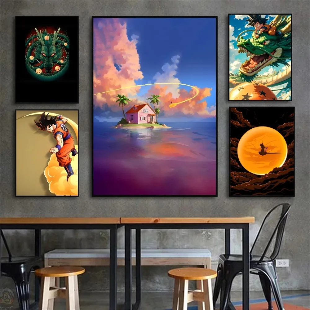 Постер D-Dragonball из аниме бумажный плакат с принтом для дома гостиной спальни входа