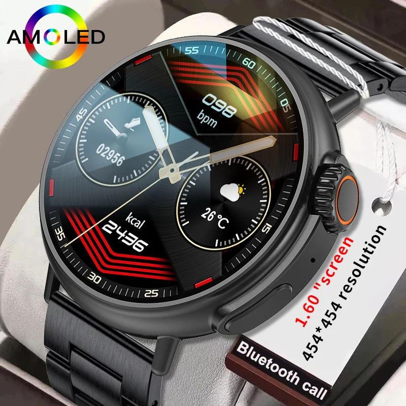 

2023 New NFC Smartwatch Men AMOLED Screen Wireless Charging Voice Assistant Bracelet Watches Women Watch For Men Smartwatch