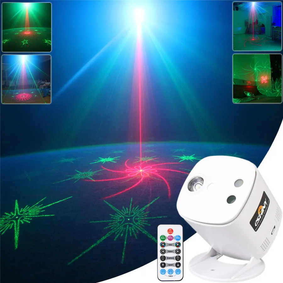 

Лазерный проектор ESHINY B218N6 для дискотеки, диджея, вечевечерние, RG/RGB, светодиодный RGB-проектор для бара, танцевальной комнаты, сценическое освещение, праздничный эффект